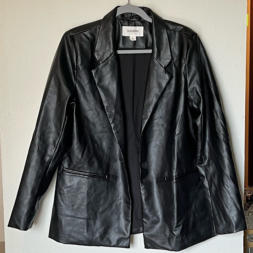 Glassons Faux Leather Blazer Size L